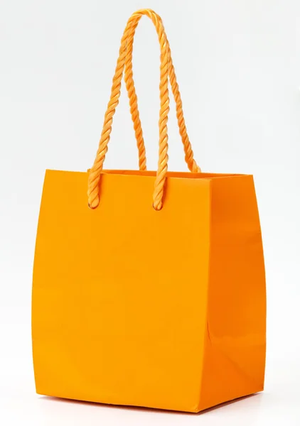 Borsa shopping arancione . — Foto Stock