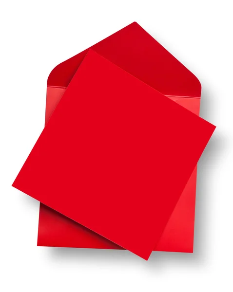 Red card and envelope. — Stock Photo, Image