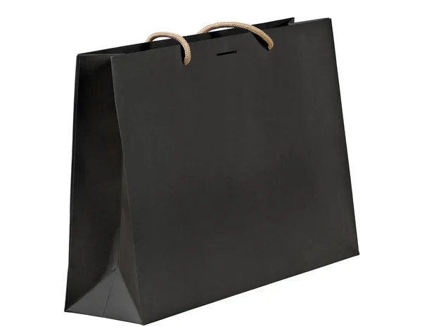 Siyah alışveriş çantası. — Stok fotoğraf