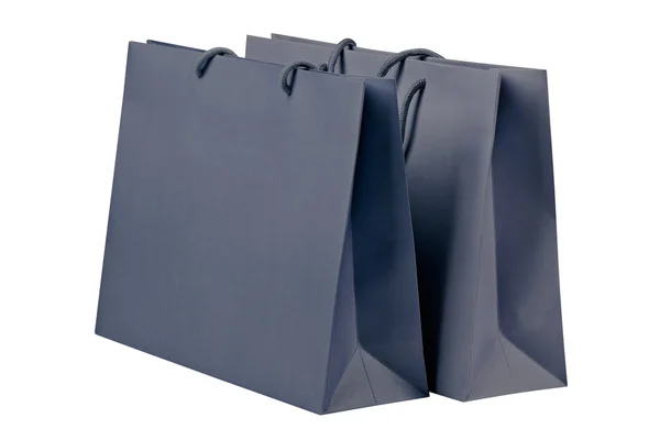 Gray shopping bags. — Stock Photo, Image