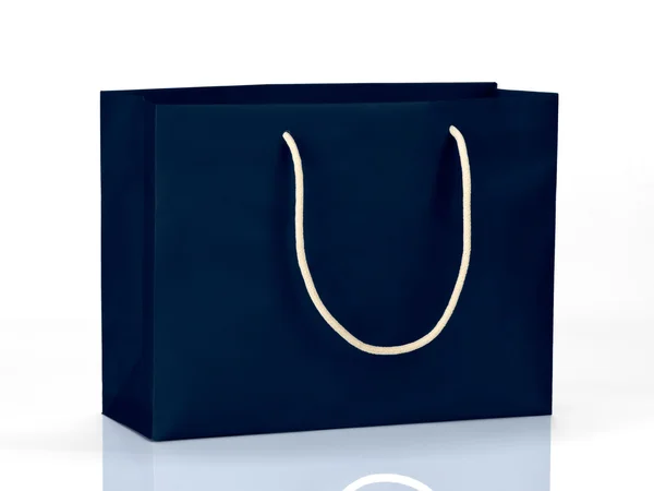 Shopping bag blu scuro . — Foto Stock