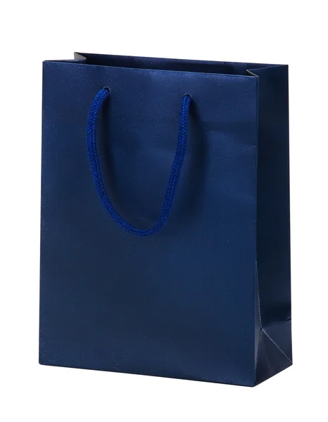 Saco de compras azul. — Fotografia de Stock