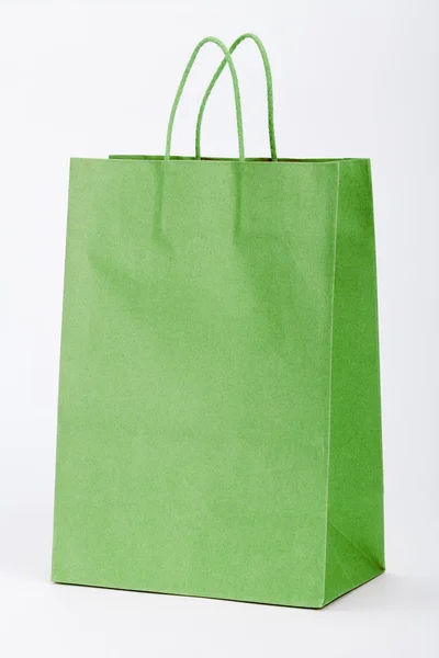 Yeşil alışveriş çantası. — Stok fotoğraf