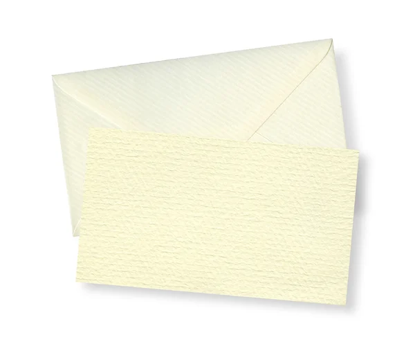 Beige card and envelope. — Stock Photo, Image