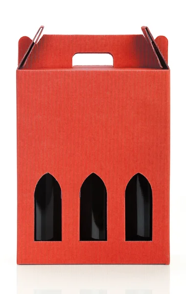 Şarap hediye kutusu — Stok fotoğraf
