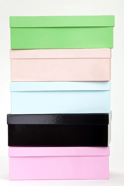 Pile of shoe-boxes — Stock Photo, Image