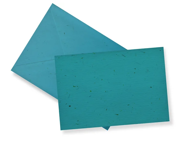 Blue card and envelope. — Stock Photo, Image