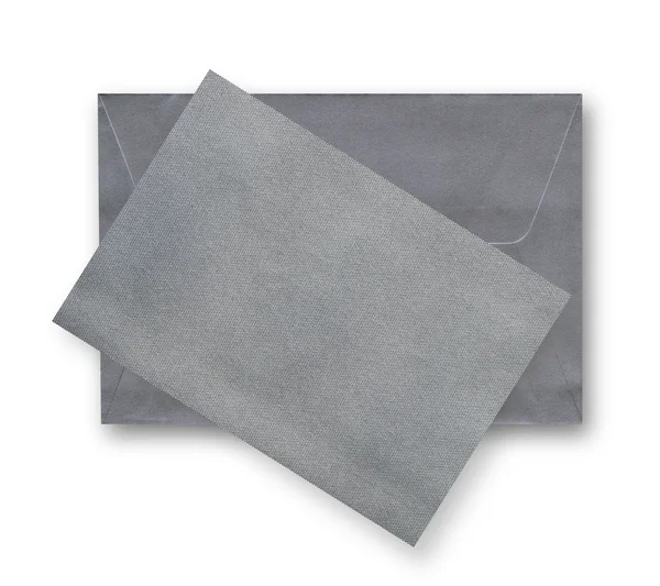 Gray card and envelope. — Stock Photo, Image