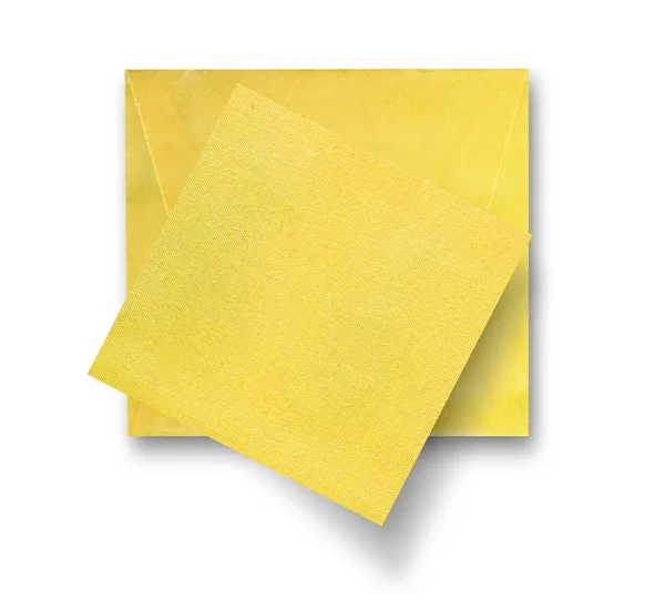 Golden card and envelope. — Stock Photo, Image