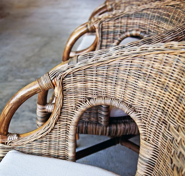 Detail of chairs in patio — Stock Photo, Image