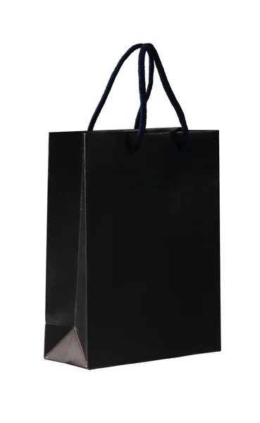 Bolsa de compras preta . — Fotografia de Stock