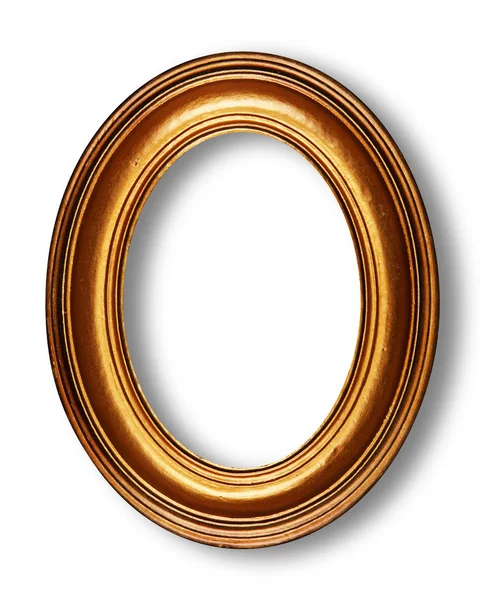 Quadro oval dourado — Fotografia de Stock