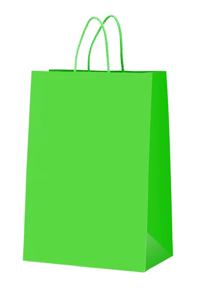 Gröna shopping väska. — Stockfoto