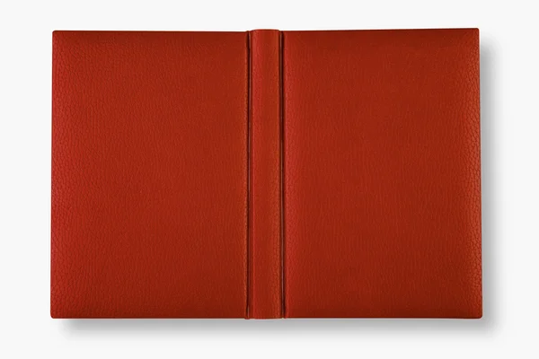 Copertina libro in pelle marrone con spin . — Foto Stock