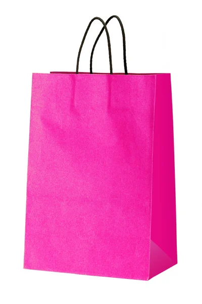 Fuchsia shopping väska. — Stockfoto