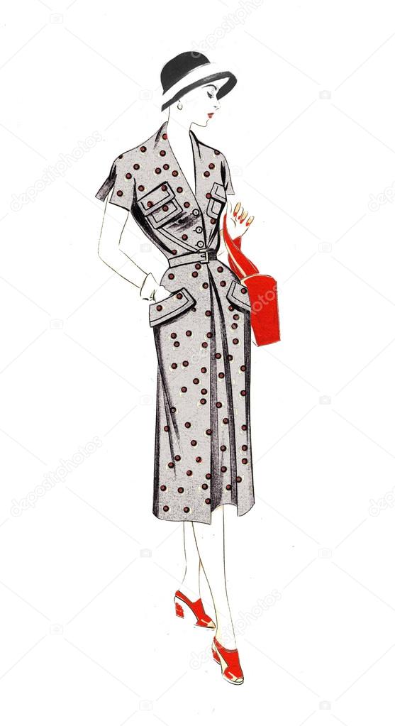 Vintage fashion woman