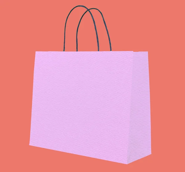 紫罗兰色购物袋. — 图库照片