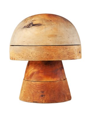 Wooden form for hats clipart