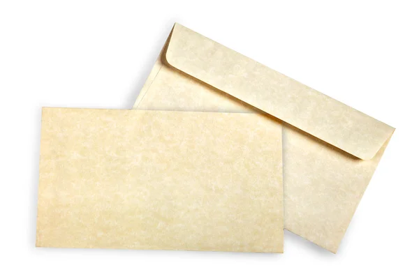 Beige card and envelope. — Stock Photo, Image