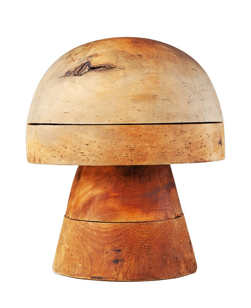 Wooden form for hats