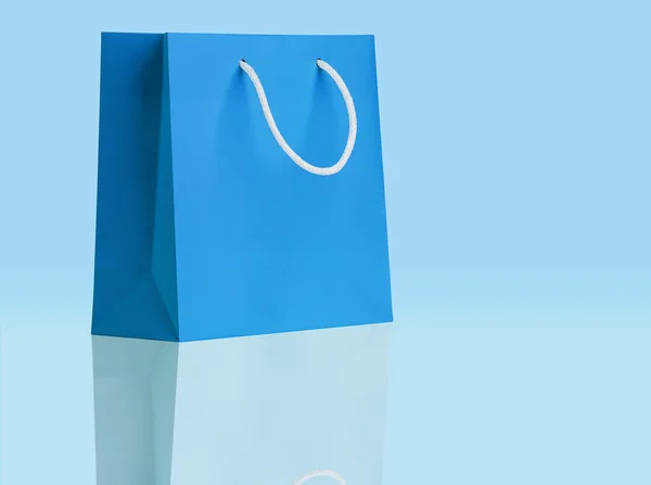 Blue shopping bag. — Stock Photo, Image