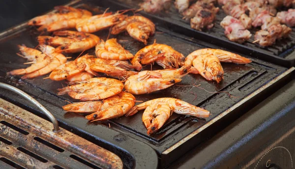 Grilled shrimps — Stock Photo, Image