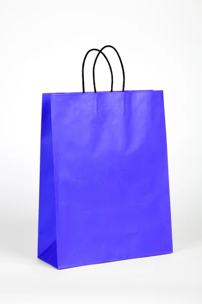 Saco de compras azul. — Fotografia de Stock