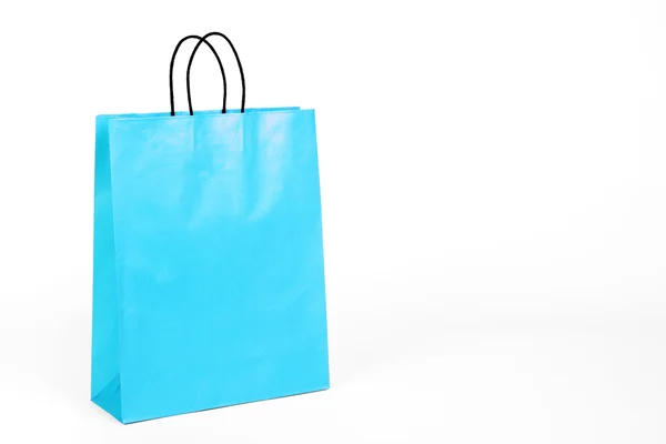 Saco de compras azul. — Fotografia de Stock