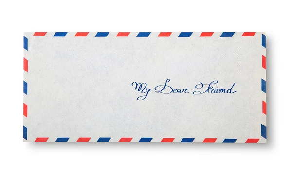 Close-up of envelope (My dear friend) — Stock Photo, Image