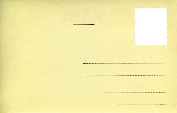 Postcard with blank stamp — Stock Photo, Image