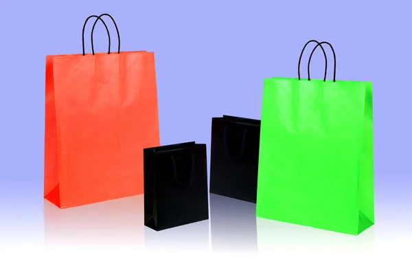 Quatro sacos de compras. — Fotografia de Stock