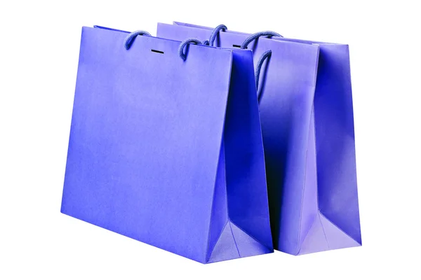 Dos bolsas de compras azules . —  Fotos de Stock