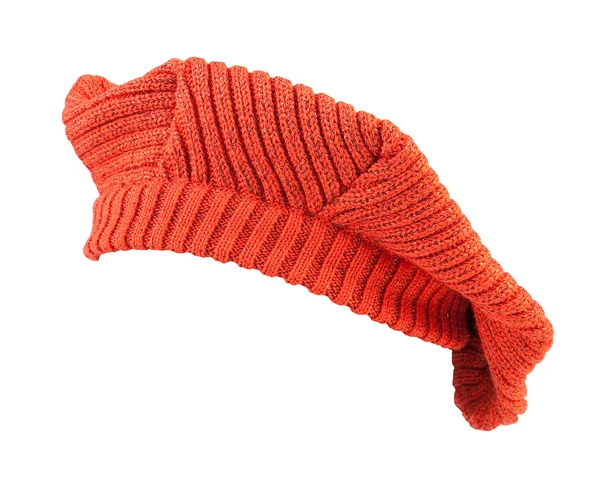 Orange wool beret. — Stock Photo, Image