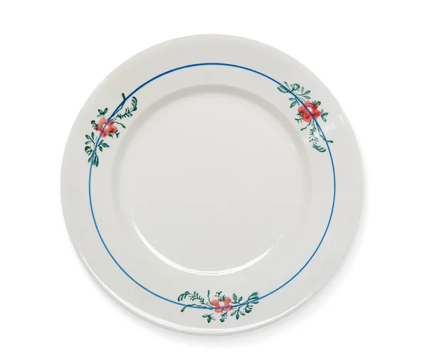 Vintage plate on white — Stock Photo, Image