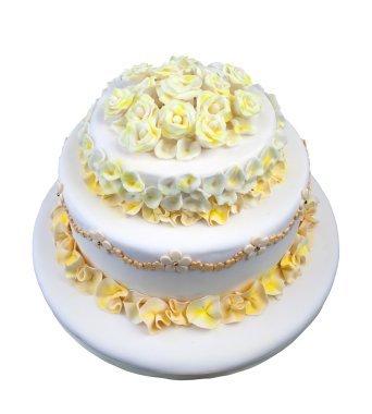 Çiçekli düğün pastası