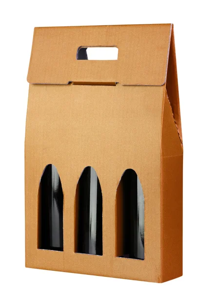 Caixa de presente de vinho — Fotografia de Stock