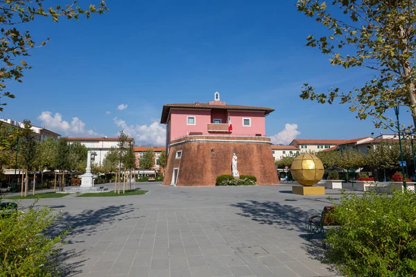 Centro Cidade Forte Dei Marmi Lucca Toscana Itália Verão Piazza — Fotografia de Stock