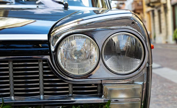 Headlights Old Italian Car — Stock Photo, Image