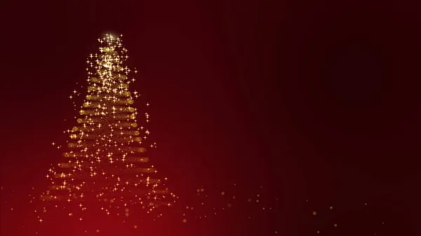 Рождественская елка с блестящими частицами и светящимися звездами на фоне Рождества Стоковое Фото
