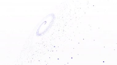 4k Hareketli Parçacıklar, Spiral Galaksi, Soyut Beyaz Arkaplan