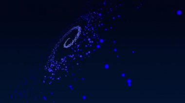 4k Hareketli Parçacıklar, Spiral Galaksi, Soyut Beyaz Arkaplan