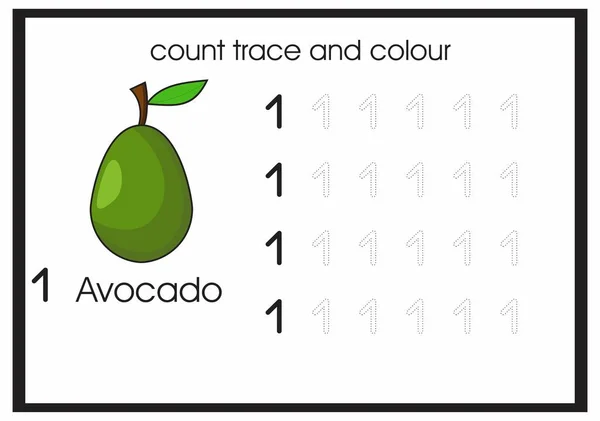 Количество Следов Цвет Авокадо Номер — стоковое фото