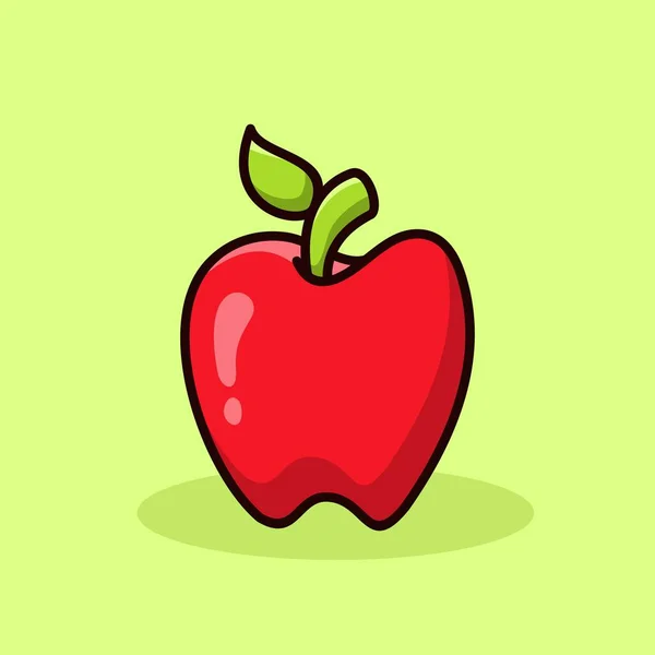 Apple Fruit Illustration Vector Cartoon Fresh — Stock Vector