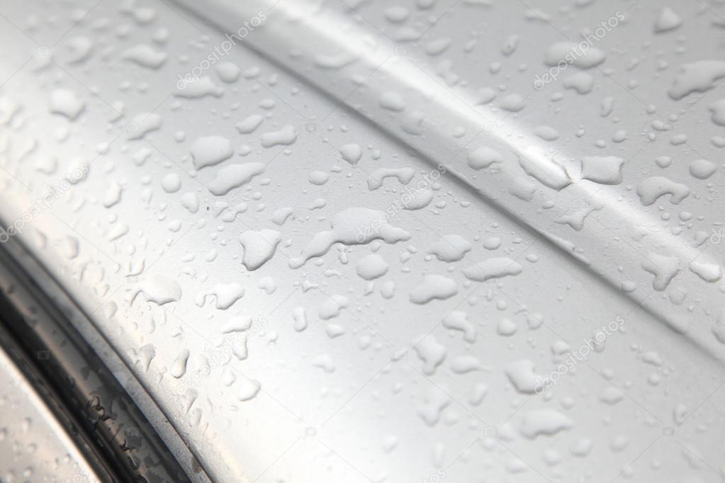 Water drop on car roof