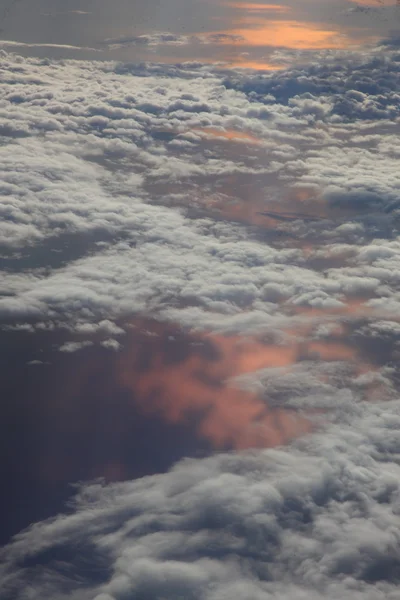 Kind on clouds on a background a firmament from an airplane — Stock Photo, Image