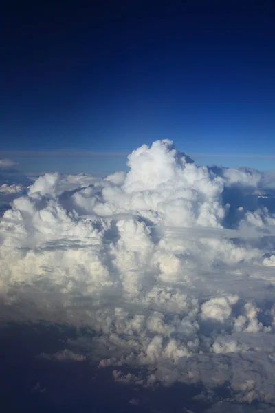 Kind on clouds on a background a firmament from an airplane — Stock Photo, Image