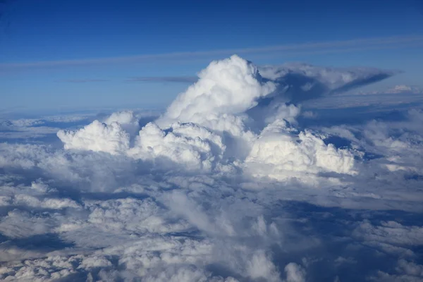 Kind on clouds on a background a firmament from an airplane — Stock Photo, Image