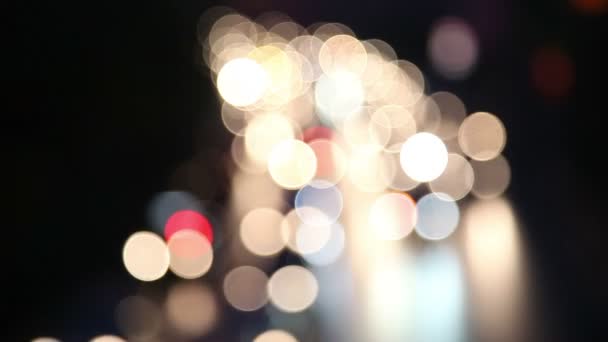 Defocused night traffic lights-Bangkok — Stock Video