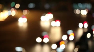 ufuk gece trafik ışıkları-bangkok