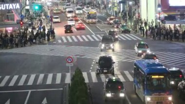 Tokyo - 18 Mart: tokyo shibuya'nın ana yoldan geçerken 18 Mart 2013 tarihinde video çekim. Shibuya, Tokyo en işlek alışveriş caddelerinden biri olduğunu
